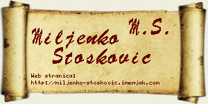 Miljenko Stošković vizit kartica